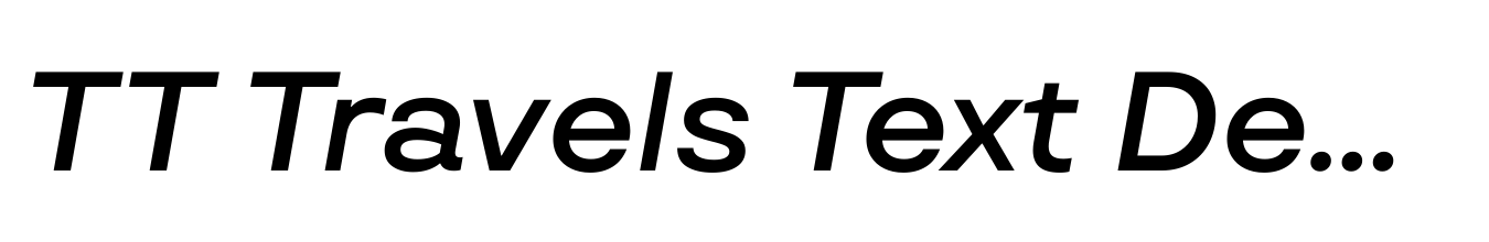 TT Travels Text DemiBold Italic